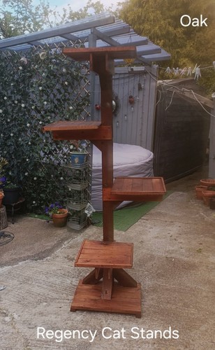 Hand made wooden cat tower - made,