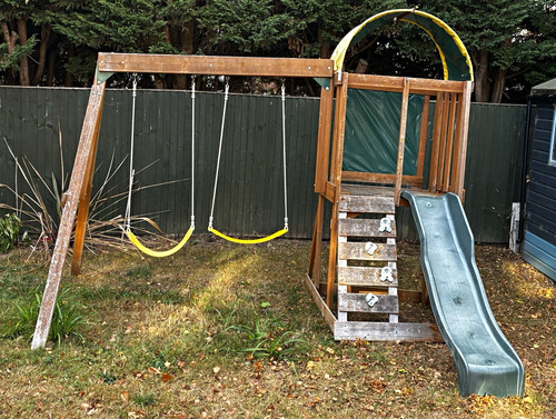 Wooden climbing frame - frame, playset