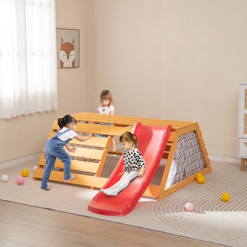 Wooden indoor playground slide - indoor,