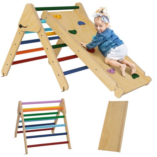 Toddler climbing frame wooden - climbing,